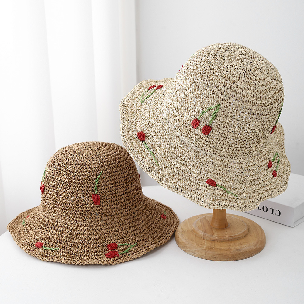 Bucket Hat Straw - Letnie kapelusze dla kobiet Kapelusz przeciwsłoneczny
