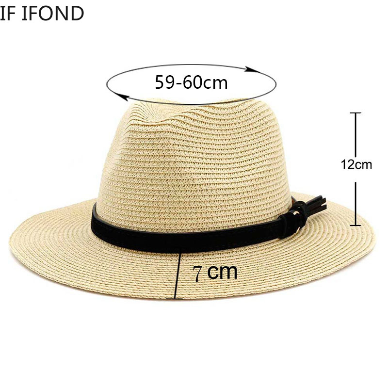 Bucket Hat Straw - Kapelusz słomkowy przeciwsłoneczny dla mężczyzn, rozmiar